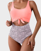 🔥🔥2025 SUMMER 50% OFF🎁Ruched Tie-Knot Tummy Control One-Piece Swimsuit