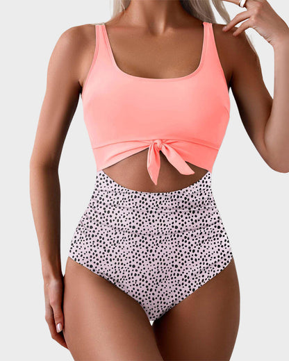 🔥🔥2025 SUMMER 50% OFF🎁Ruched Tie-Knot Tummy Control One-Piece Swimsuit