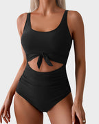 🔥🔥2025 SUMMER 50% OFF🎁Ruched Tie-Knot Tummy Control One-Piece Swimsuit