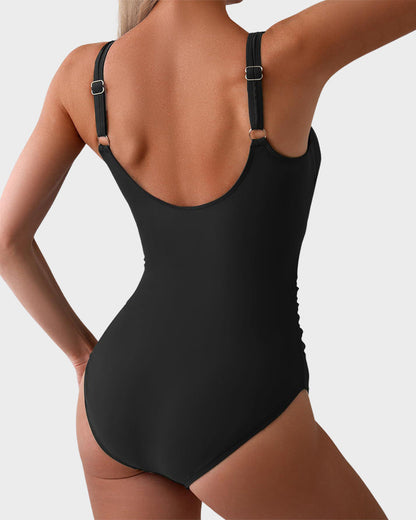 🔥🔥2025 SUMMER 50% OFF🎁Ruched Tie-Knot Tummy Control One-Piece Swimsuit