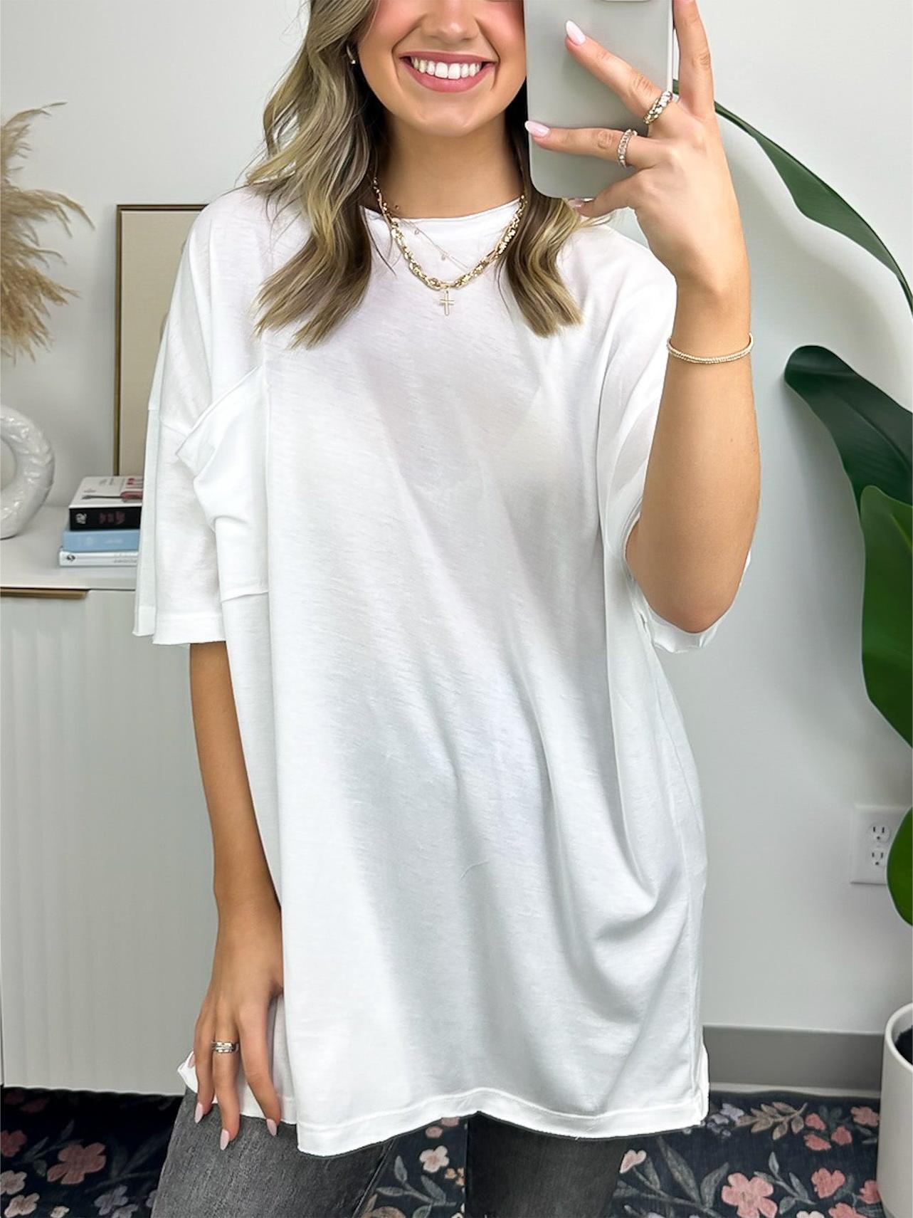 🌸Summer Specials🌸Women's Raw Edge Boxy Tee