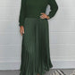 🌟 Seasonal Clearance at only £15.99! 🌟Women’s Stylish and Elegant Round-neck Pleated Dress
