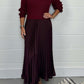 🌟 Seasonal Clearance at only £15.99! 🌟Women’s Stylish and Elegant Round-neck Pleated Dress