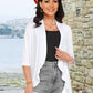 💥50% OFF💥Women Open Front 3/4 Sleeves Lightweight Draped Ruffles Cardigan