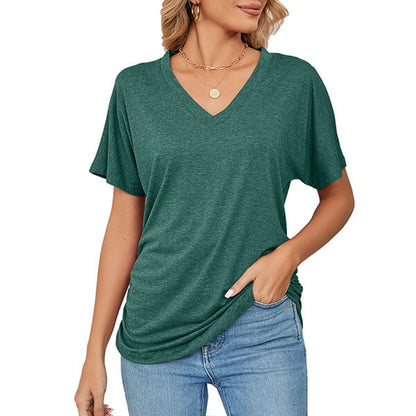 💕Mother's Day Promotion- UP TO 49% OFF🌷V-Neck Solid Color Loose Ladies Tops