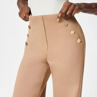 🔥 Mother's Day Special Price £14.99!!🎁-High Stretch Tummy Control Button Wide Leg Pants