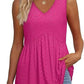 💖LAST DAY SALE ✨Women Dressy Sleeveless V Neck Babydoll Tank Tops