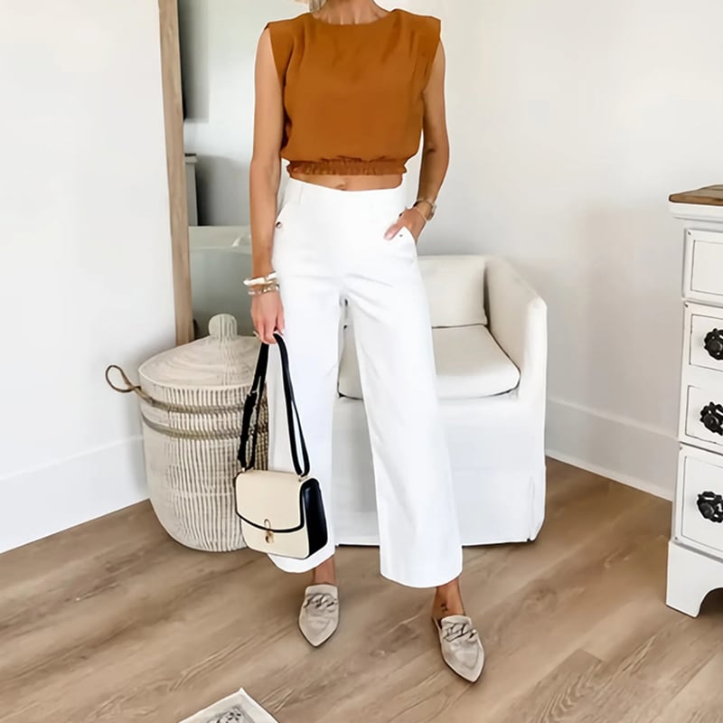 👖2025 HOT SALE 50% OFF💷Stretch Twill Cropped Wide Leg Pants