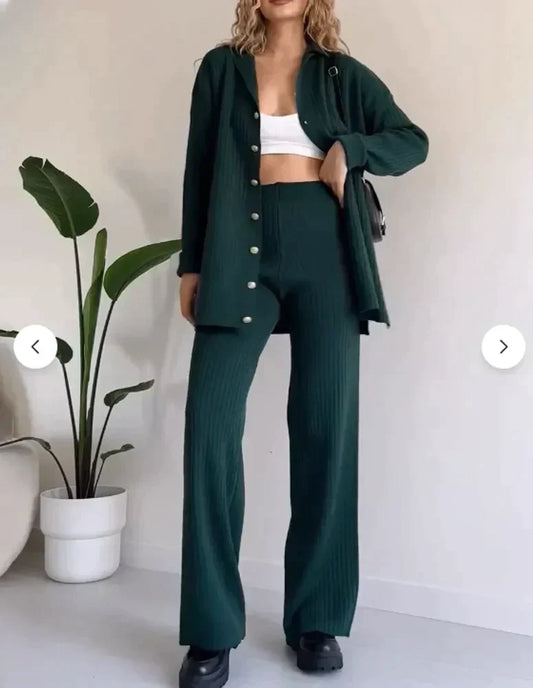 💕Spring New💕Casual Striped Jacquard Knitted Two-pieces Set