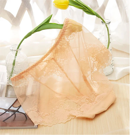 🔥Hot Sale🔥Ladies Silk Lace Handmade Panties