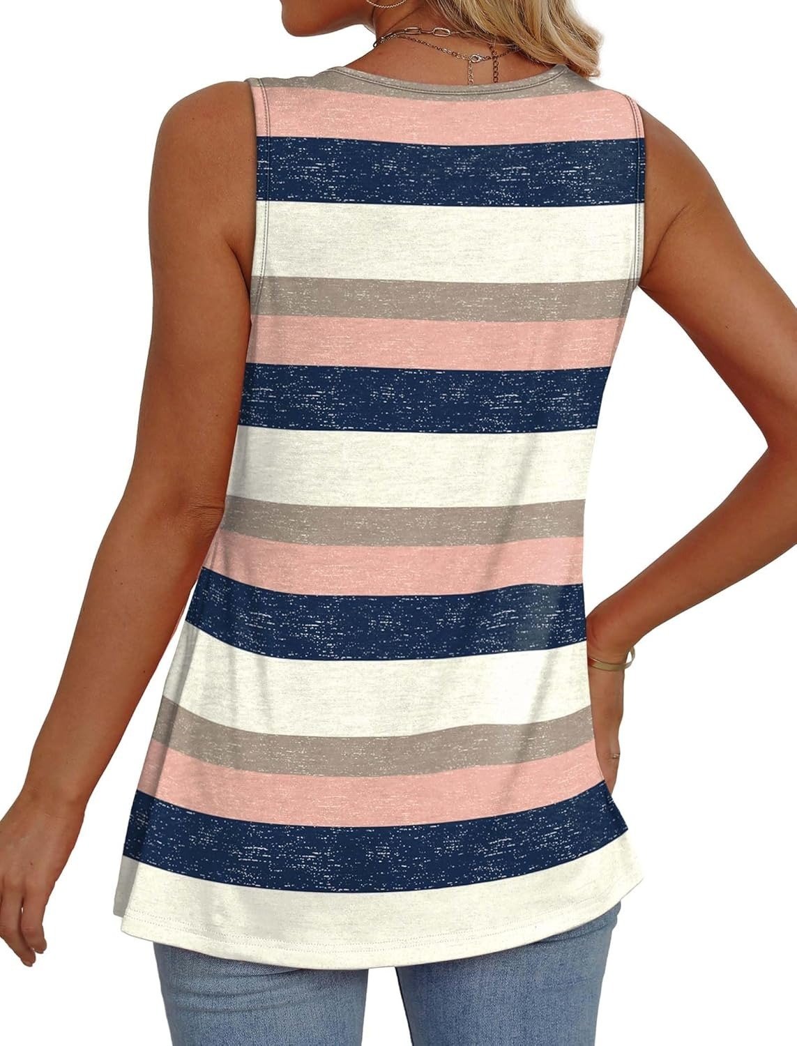 💖LAST DAY SALE ✨Women Dressy Sleeveless V Neck Babydoll Tank Tops