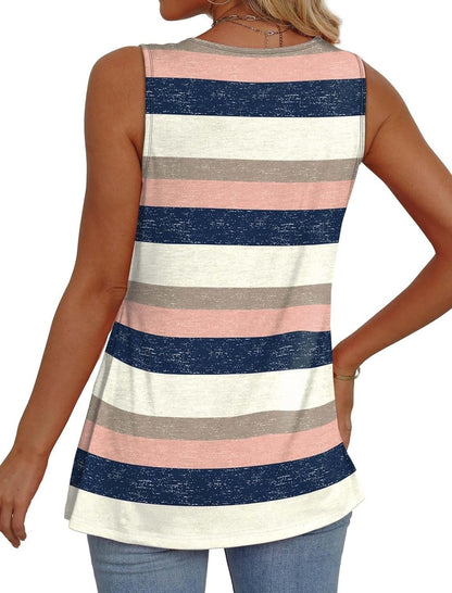 💖LAST DAY SALE ✨Women Dressy Sleeveless V Neck Babydoll Tank Tops