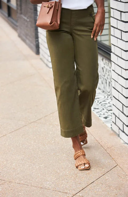 👖2025 HOT SALE 50% OFF💷Stretch Twill Cropped Wide Leg Pants