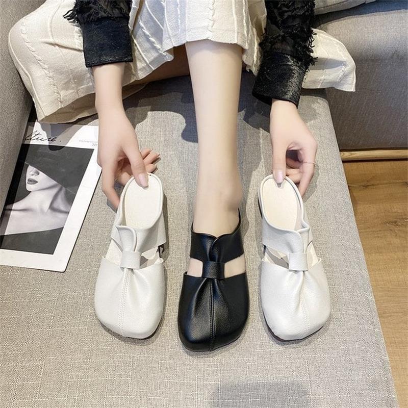 🔥Hot Sale 50% Off🔥Plus-size Cut-Out Design Flat Mules