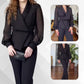 💕Spring New💕 Women's Mesh Beaded Top & Wide-Leg Pants Set