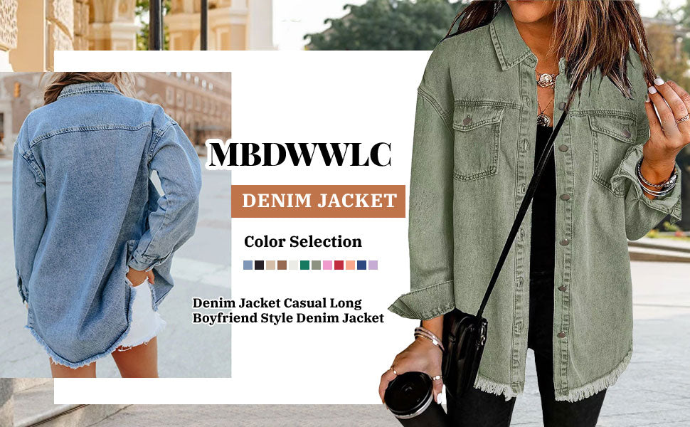 What should I wear tomorrow?💕Women's Raw Edge Ripped Denim Jacket