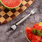 🍉 Buy 1 Get 3 Free -✨2-in-1 Fruit Cutter & Fork – For Quick and Easy Fruit Serving!🍓
