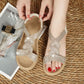 🎁Summer Sale 49% off⏳Anti-skid Soft Sole Rhinestone Wedge Heel Sandals