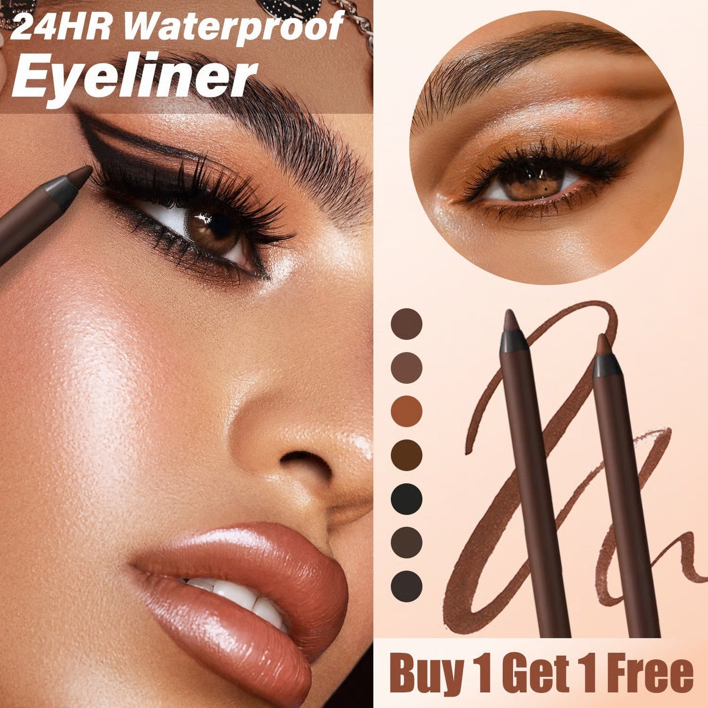🎁Díol an Lae Deiridh £8.99 le Géaraitheoir Línéar Súile SAOR IN AISCE!!🔥-🌟Peann luaidhe súl géaraithe uiscedhíonach 24 uair an chloig le haghaidh líneáil súl uiscedhíonach