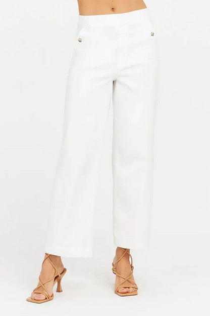👖2025 HOT SALE💷Stretch Twill Cropped Wide Leg Pants