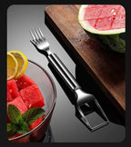 🍉 Buy 1 Get 3 Free -✨2-in-1 Fruit Cutter & Fork – For Quick and Easy Fruit Serving!🍓