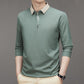 🔥2025 NEW SALES - 50% OFF🔥Men's Business Casual Solid Color Lapel Base T-shirt