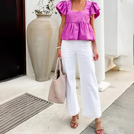👖2025 HOT SALE 50% OFF💷Stretch Twill Cropped Wide Leg Pants
