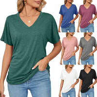 💕Mother's Day Promotion- UP TO 49% OFF🌷V-Neck Solid Color Loose Ladies Tops