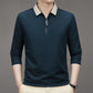 🔥2025 NEW SALES - 50% OFF🔥Men's Business Casual Solid Color Lapel Base T-shirt
