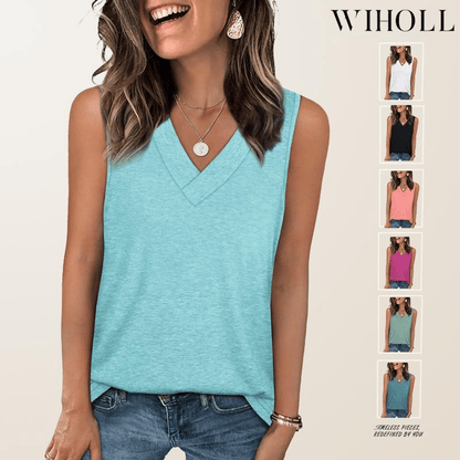 ✨Women's Sleeveless V-Neck Slimming Loose Fit Casual Tank Top