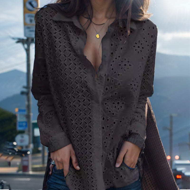 💥Limited Time Sale💃Hand-carved Feature Cutout Shirt