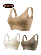 🎁Buy 1 Get 2 Free💕Women's Ribbed Push Up Adjustable Wireless Bra