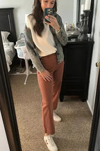 👖2025 HOT SALE💷Stretch Twill Cropped Wide Leg Pants