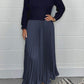 💕Limited Time 50% Off💕Women's solid color Long Sleeve Jumper & Pleated Bottom Dress