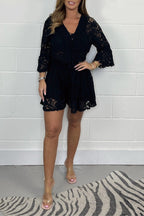 🌸Big price reduction🔥Casual Short V-Neck Lace Suit