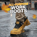 Herren-Outdoor-Arbeitsschuhe mit drehbarem Schnallverschluss 🔄👞 – Wasserdicht 💦, rutschhemmend 🚶‍♂️, bequem, atmungsaktiv 🌬️