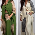 🩷Summer Special Offer🌼Full Button Down Long Shirt & Drawstring Pants Set