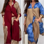 🩷Summer Special Offer🌼Full Button Down Long Shirt & Drawstring Pants Set