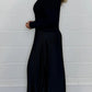 💕Limited Time 50% Off💕Women's solid color Long Sleeve Jumper & Pleated Bottom Dress