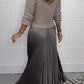 💕Limited Time 50% Off💕Women's solid color Long Sleeve Jumper & Pleated Bottom Dress