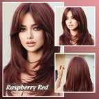 🎁Limited-time gift🎁Wig long hair Layered bangs wigs