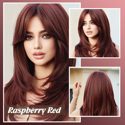 🎁Limited-time gift🎁Wig long hair Layered bangs wigs