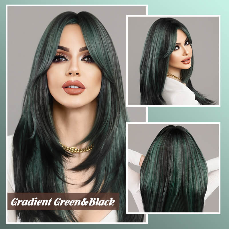 🎁Limited-time gift🎁Wig long hair Layered bangs wigs