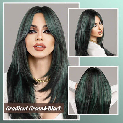 🎁Limited-time gift🎁Wig long hair Layered bangs wigs