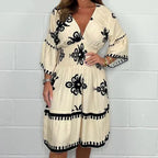 ⏰Vente limitée 50 % de réduction🔥👗Robe imprimée pour femme