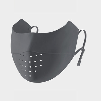 UPF50+ Ice Silk Non-marking Sunscreen Face Shield Mask with Ventilation Holes