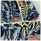 🌸NEW ARIVAL🔥Women's Summer Fashion Leaf Print Plus Size Bodysuit with Elastic Waist