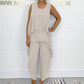 🌸Summer Specials🌸 Casual Sleeveless Loose Top and Pants Suit