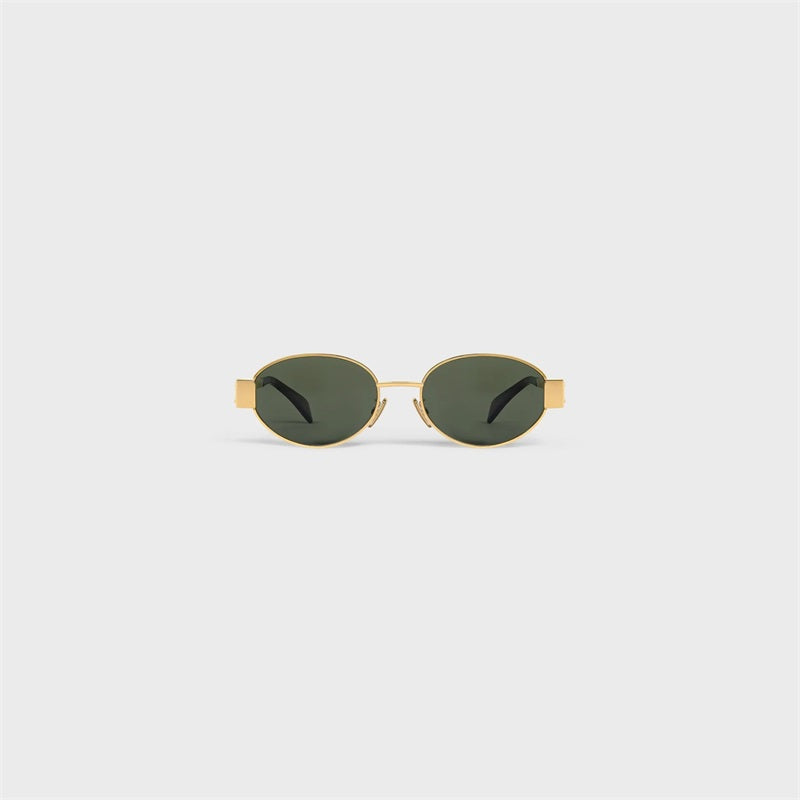Vintage Oval Frame Sunglasses With Case（50% OFF）