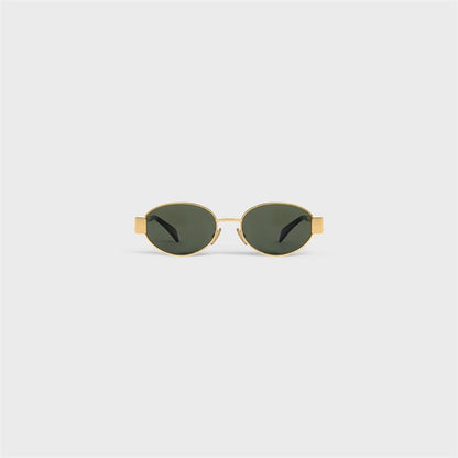 Vintage Oval Frame Sunglasses With Case（50% OFF）